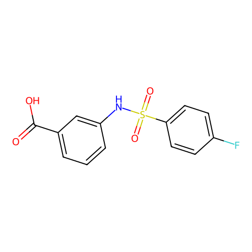 3-{[(4-Fluorophenyl)sulfonyl]amino}benzoic acid structure