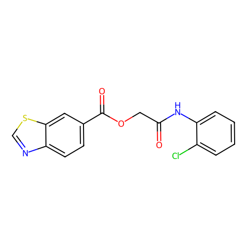 [2-(2-Chloroanilino)-2-oxoethyl] 1,3-benzothiazole-6-carboxylate structure