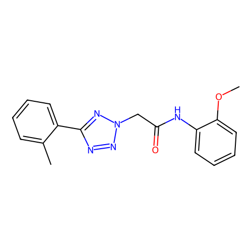 N-(2-methoxyphenyl)-2-[5-(2-methylphenyl)-2H-tetrazol-2-yl]acetamide structure