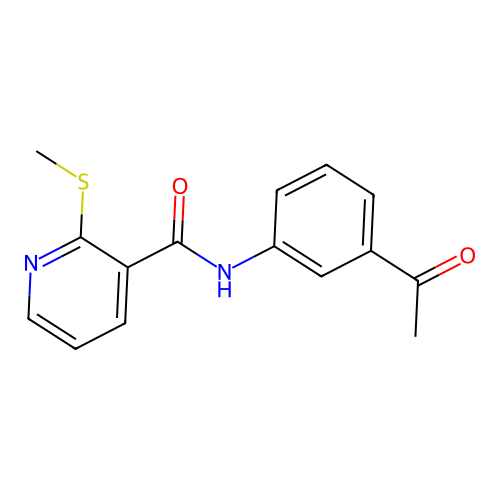 N-(3-acetylphenyl)-2-(methylsulfanyl)pyridine-3-carboxamide structure