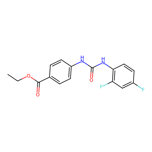 Ethyl 4-[[(2,4-difluorophenyl)carbamoyl]amino]benzoate structure