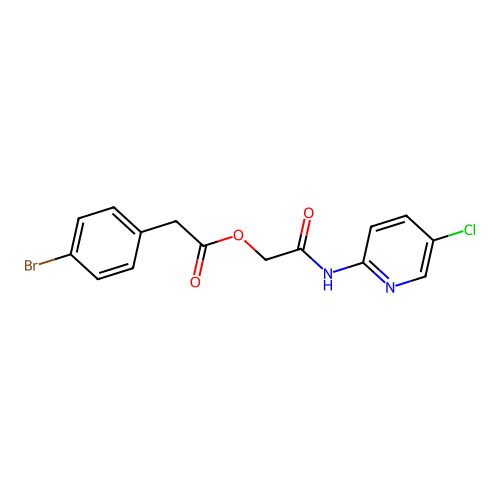 [2-[(5-Chloropyridin-2-yl)amino]-2-oxoethyl] 2-(4-bromophenyl)acetate structure