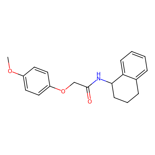 2-(4-methoxyphenoxy)-N-(1,2,3,4-tetrahydronaphthalen-1-yl)acetamide structure