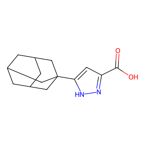 5-adamantan-1-yl-2H-pyrazole-3-carboxylic acid structure