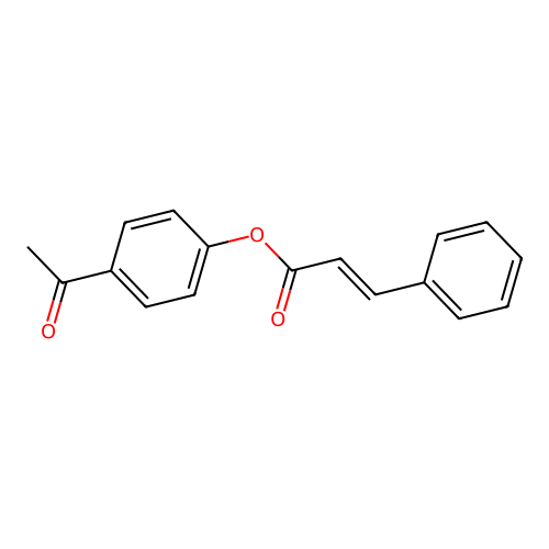 2-Propenoic acid, 3-phenyl-, 4-acetylphenyl ester structure