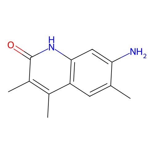 7-amino-3,4,6-trimethyl-2(1H)-quinolinone structure