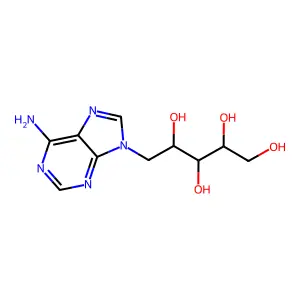 L-Arabinitol, 5-(6-amino-9H-purin-9-yl)-5-deoxy- structure
