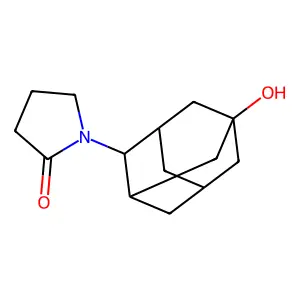 2-Pyrrolidinone, N-(1-hydroxy-4-adamantyl)- structure