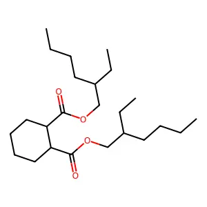 1,2-Cyclohexanedicarboxylic acid, 1,2-bis(2-ethylhexyl) ester structure