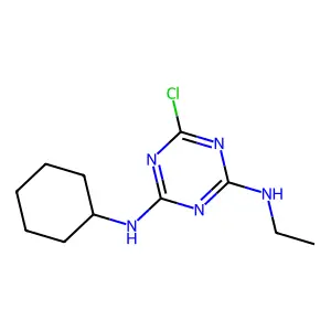 6-Chloro-N-cyclohexyl-N'-ethyl-1,3,5-triazine-2,4-diamine structure