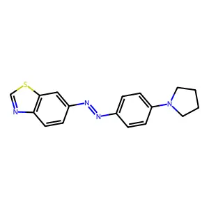 6-((4-(1-Pyrrolidinyl)phenyl)azo)benzothiazole structure