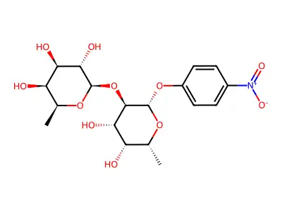 4-Nitrophenyl 2-fucopyranosyl-fucopyranoside structure