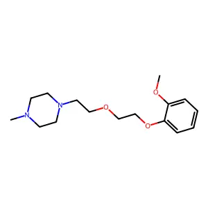 Piperazine, 1-(2-(2-(o-methoxyphenoxy)ethoxy)ethyl)-4-methyl- structure
