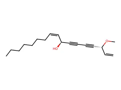 (3R,8S)-3-methoxyheptadeca-1,9-dien-4,6-diyn-8-ol structure