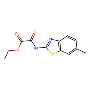 Acetic acid, ((6-methyl-2-benzothiazolyl)amino)oxo-, ethyl ester structure