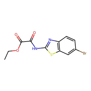 Acetic acid, ((6-bromo-2-benzothiazolyl)amino)oxo-, ethyl ester structure