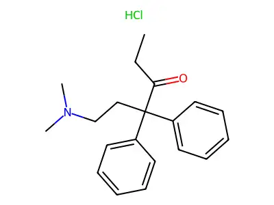 1-Dimethylamino-3,3-diphenyl-4-hexanone hydrochloride structure