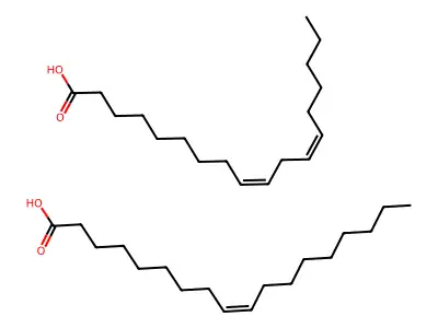 Octadeca-9,12-dienoic acid;octadec-9-enoic acid structure