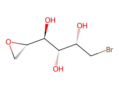 1,2-Anhydro-6-bromogalactitol structure