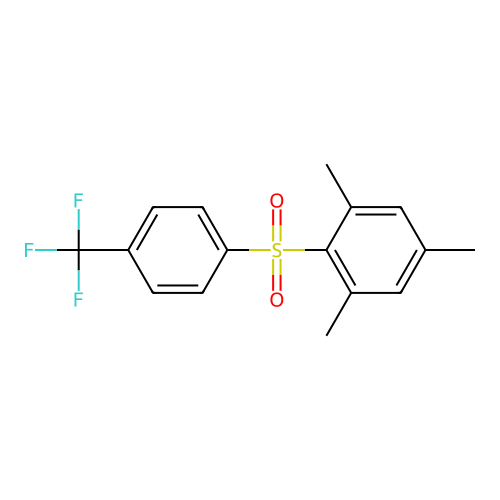 1,3,5-Trimethyl-2-{[4-(trifluoromethyl)phenyl]sulfonyl}benzene structure