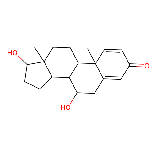 7,17-Dihydroxyandrosta-1,4-dien-3-one structure