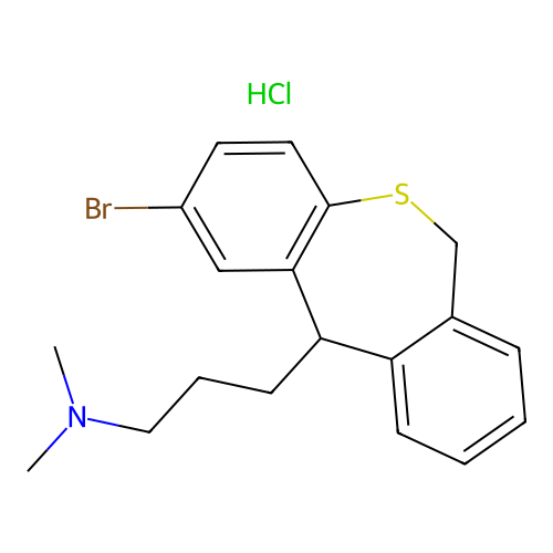 Dibenz(b,e)thiepin, 6,11-dihydro-2-bromo-11-(3-(dimethylamino)-1-propyl)-, hydrochloride structure