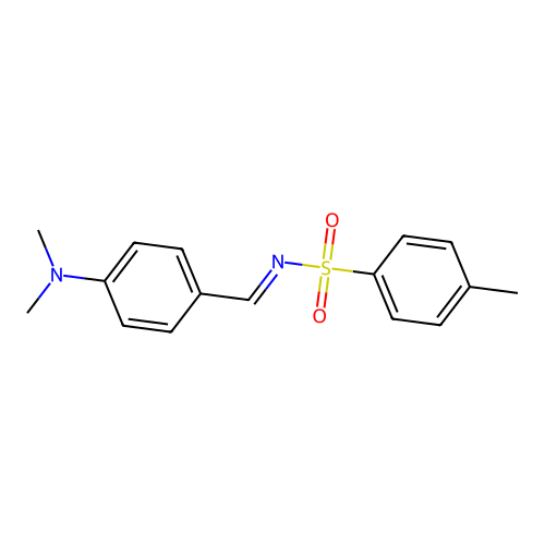 N-{[4-(dimethylamino)phenyl]methylidene}-4-methylbenzene-1-sulfonamide structure