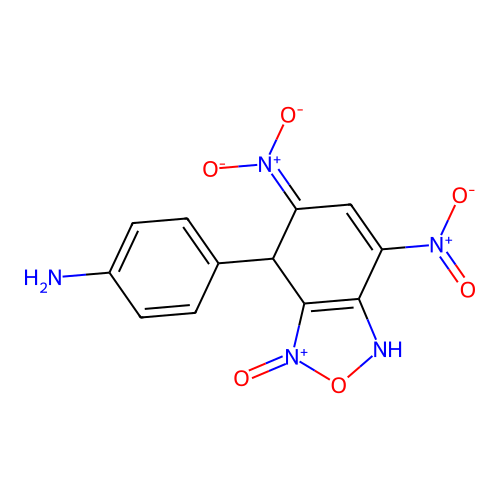 BENZENAMINE,4-(1,4-DIHYDRO-5,7-DINITRO-3-OXIDO-2,1,3-BENZOXADIAZOL-4-YL)- structure