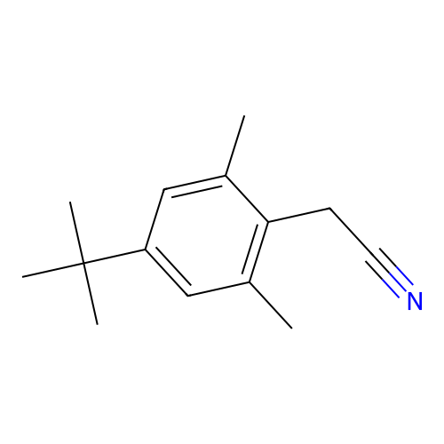 (4-(1,1-Dimethylethyl)-2,6-dimethylphenyl)acetonitrile structure