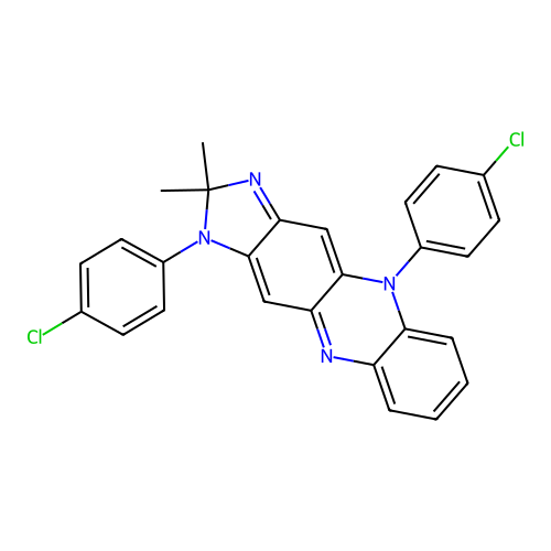 1,5-Bis(4-chlorophenyl)-2,5-dihydro-2,2-dimethyl-1H-imidazo[4,5-b]phenazine structure
