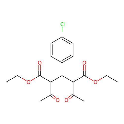 Diethyl 2,4-diacetyl-3-(4-chlorophenyl)glutarate structure