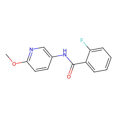 2-fluoro-N-(6-methoxy-3-pyridinyl)benzamide structure