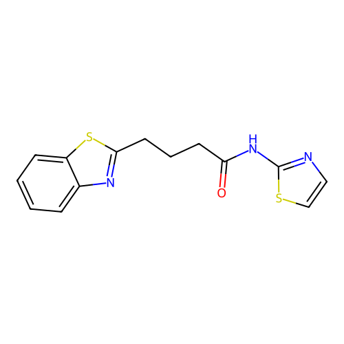 4-(1,3-benzothiazol-2-yl)-N-(1,3-thiazol-2-yl)butanamide structure
