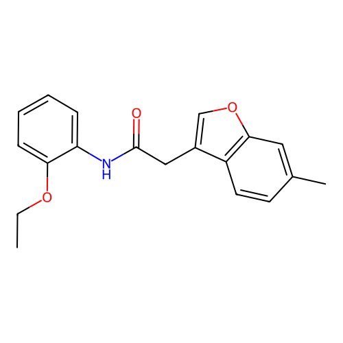 N-(2-ethoxyphenyl)-2-(6-methyl-1-benzofuran-3-yl)acetamide structure