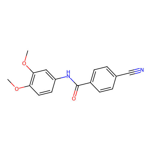 4-cyano-N-(3,4-dimethoxyphenyl)benzamide structure