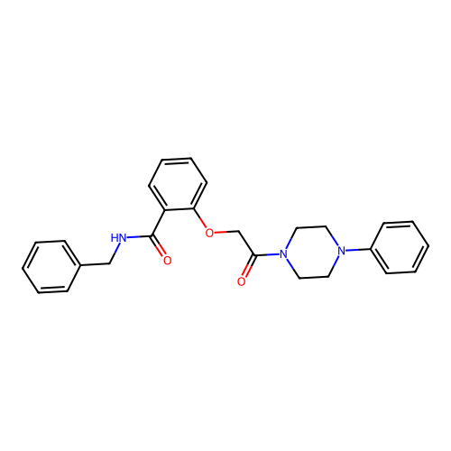N-benzyl-2-[2-oxo-2-(4-phenylpiperazin-1-yl)ethoxy]benzamide structure