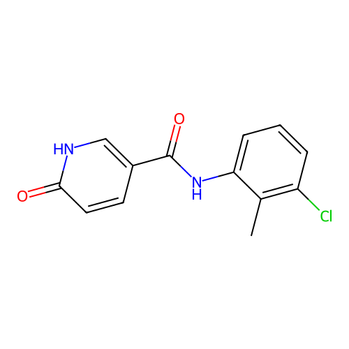 N-(3-chloro-2-methylphenyl)-6-oxo-1,6-dihydropyridine-3-carboxamide structure