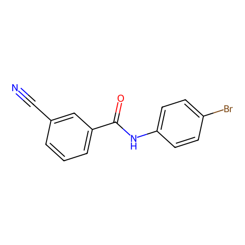 N-(4-bromophenyl)-3-cyanobenzamide structure