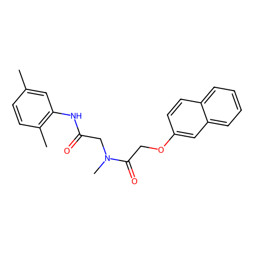 N-(2,5-dimethylphenyl)-2-[methyl-(2-naphthalen-2-yloxyacetyl)amino]acetamide structure