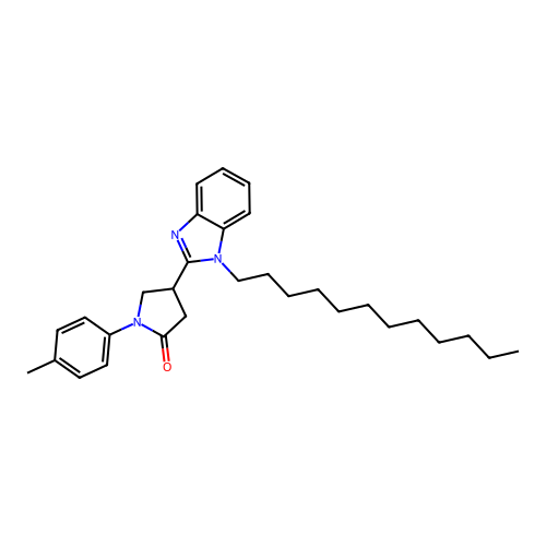 4-(1-Dodecylbenzimidazol-2-yl)-1-(4-methylphenyl)pyrrolidin-2-one structure