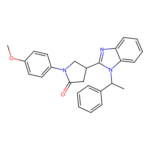 1-(4-Methoxyphenyl)-4-[1-(phenylethyl)benzimidazol-2-yl]pyrrolidin-2-one structure