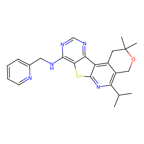 (5-Isopropyl-2,2-dimethyl-1,4-dihydro-2H-3-oxa-7-thia-6,9,11-triaza-benzo[c]fluoren-8-yl)-pyridin-2-ylme thyl-amine structure