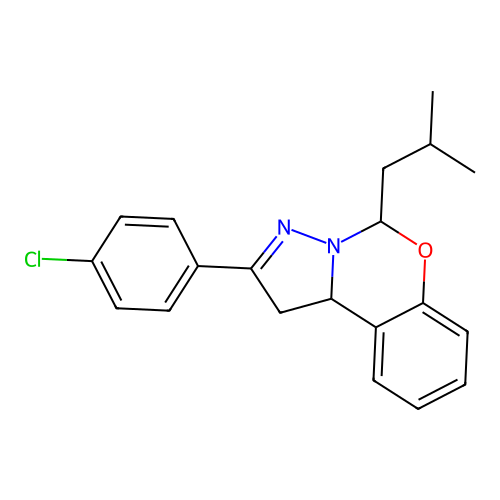 2-(4-Chlorophenyl)-5-isobutyl-1,10b-dihydropyrazolo[1,5-c][1,3]benzoxazine structure