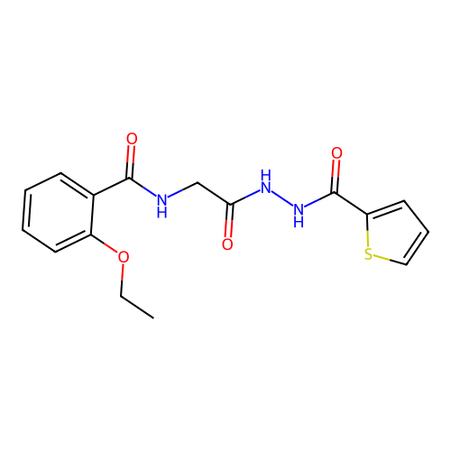 2-ethoxy-N-[2-oxo-2-[2-(thiophene-2-carbonyl)hydrazinyl]ethyl]benzamide structure