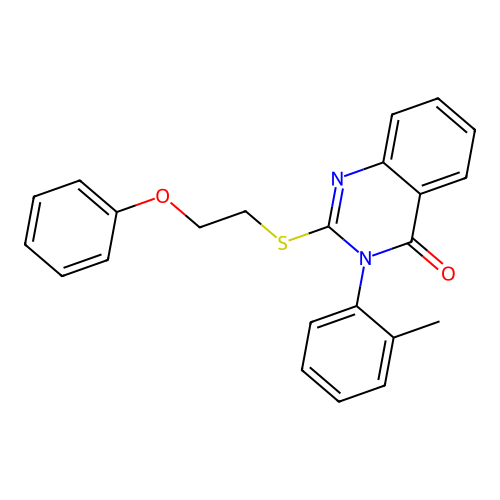3-(2-methylphenyl)-2-[(2-phenoxyethyl)sulfanyl]quinazolin-4(3H)-one structure