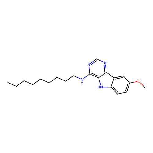 8-methoxy-N-nonyl-5H-pyrimido[5,4-b]indol-4-amine structure