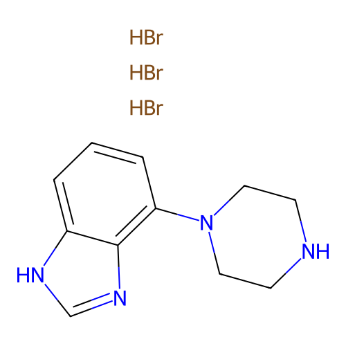 1H-Benzimidazole, 4-(1-piperazinyl)-, trihydrobromide structure
