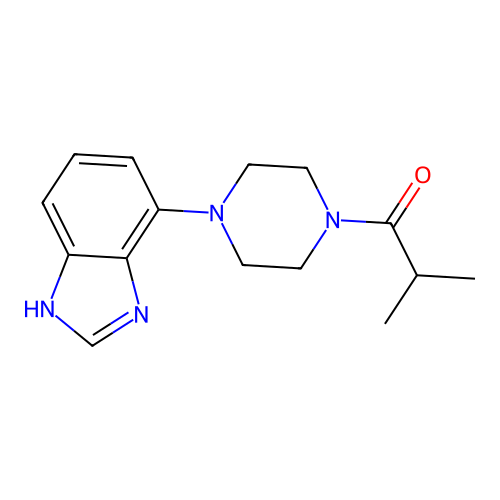 Piperazine, 1-(1H-benzimidazol-4-yl)-4-(2-methyl-1-oxopropyl)- structure
