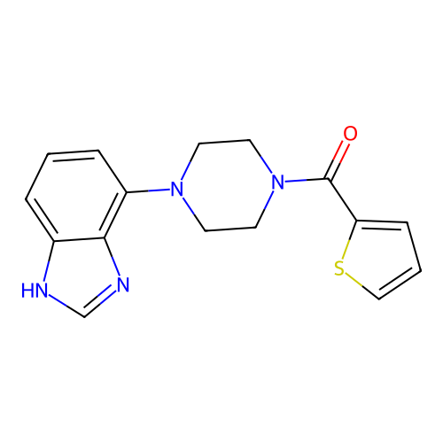 Piperazine, 1-(1H-benzimidazol-4-yl)-4-(2-thienylcarbonyl)- structure