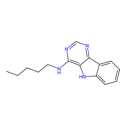 N-pentyl-5H-pyrimido[5,4-b]indol-4-amine structure